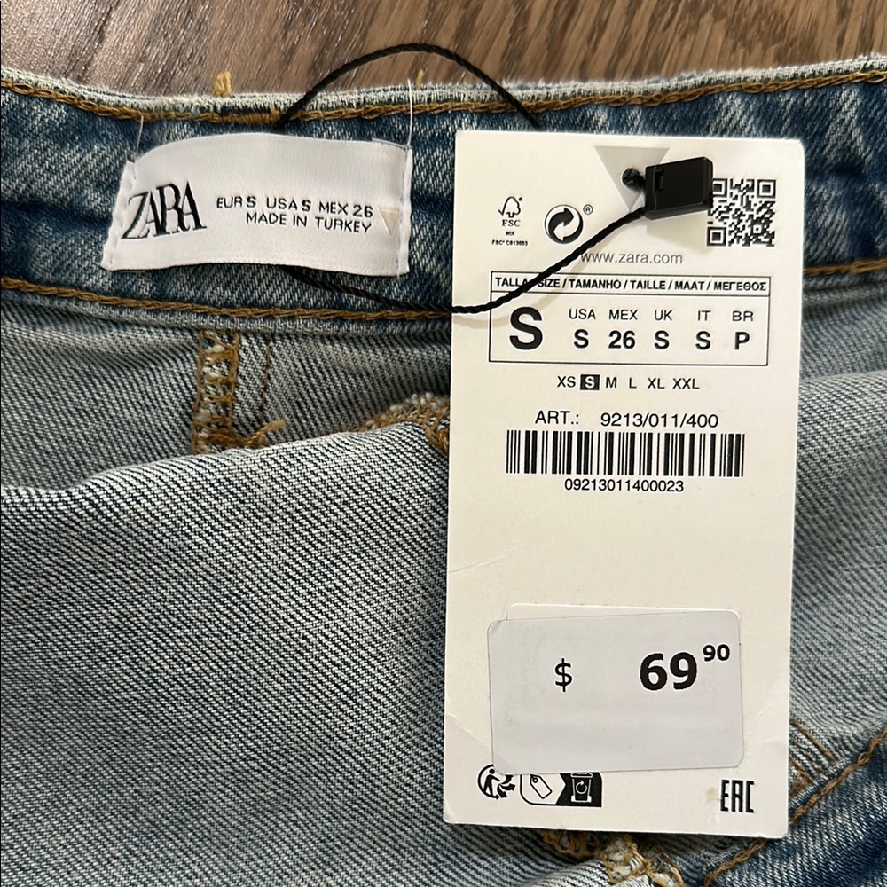 Denim Jean Strapless Mini Dress - Picture 2 of 4